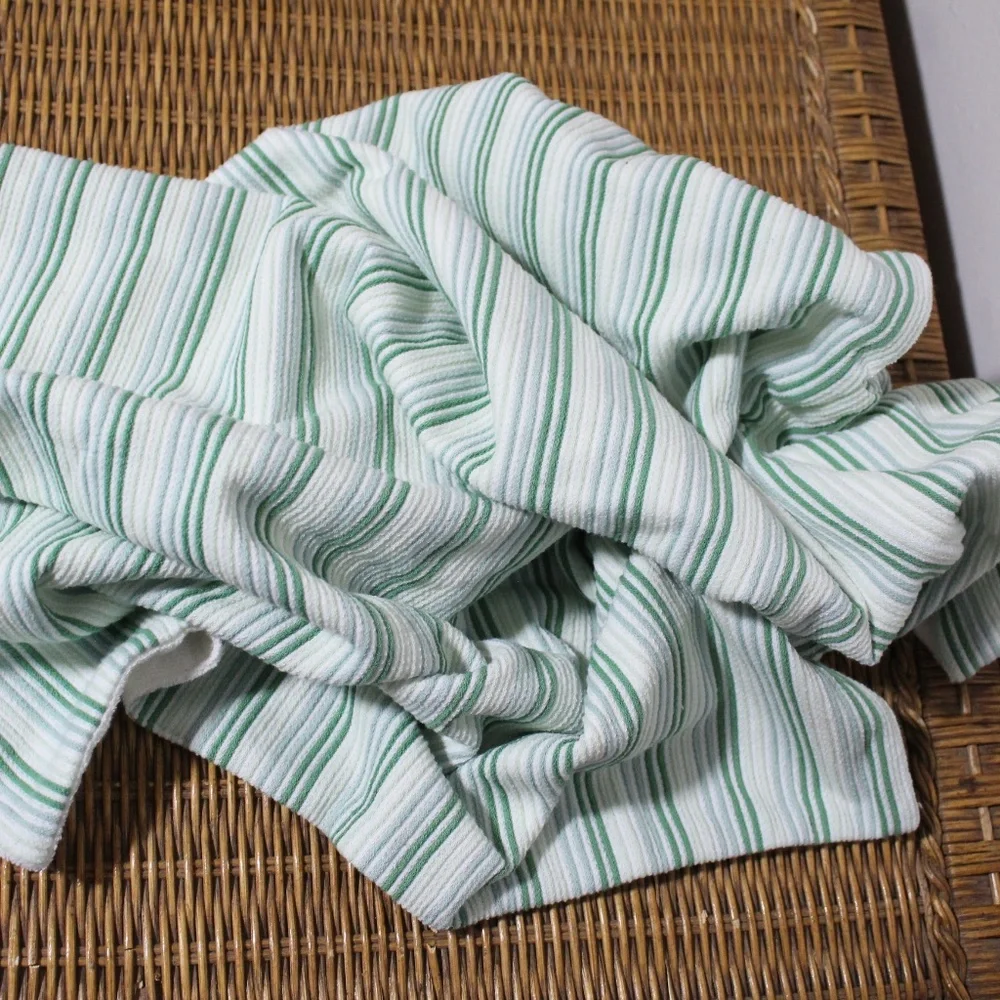 Williams Sonoma Hooded Wrap Towel – Green & Ivory Stripe